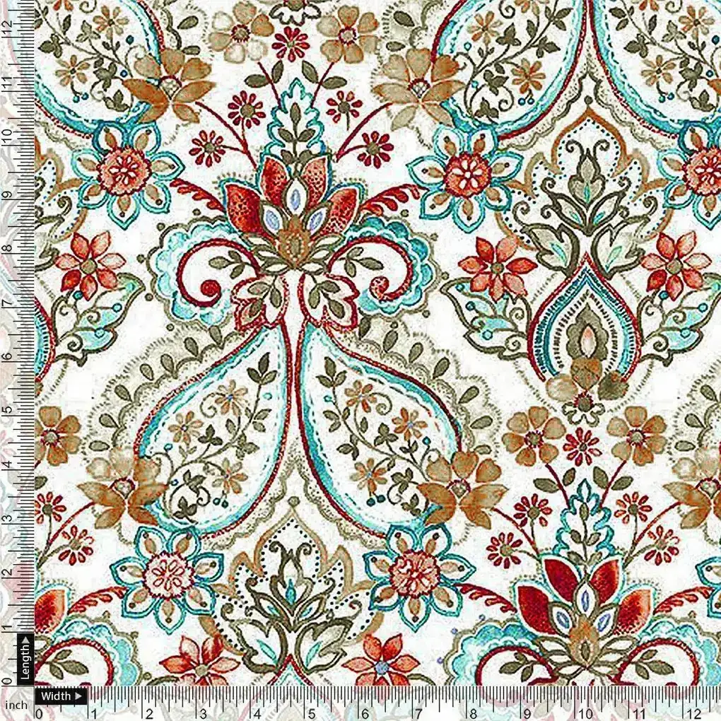 Indian Traditional Motif Digital Printed Fabric - Image 4
