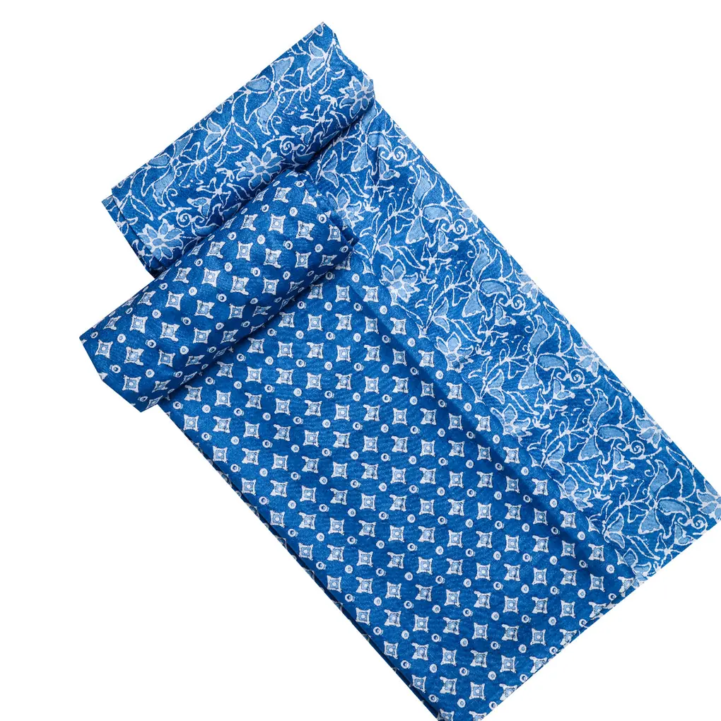 Indigo Printed Unstitched Suit Set (5 Meter Set) - Image 4