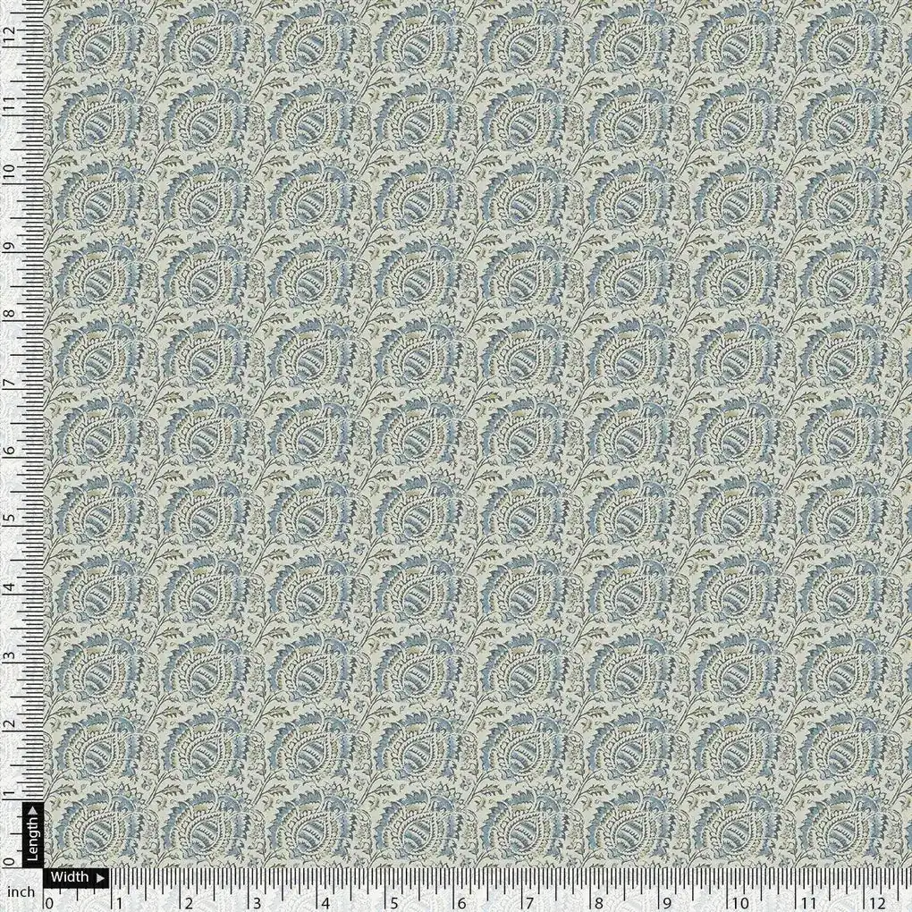 Innovative Art Of Leaves Digital Printed Fabric - Pure Georgette - Image 4