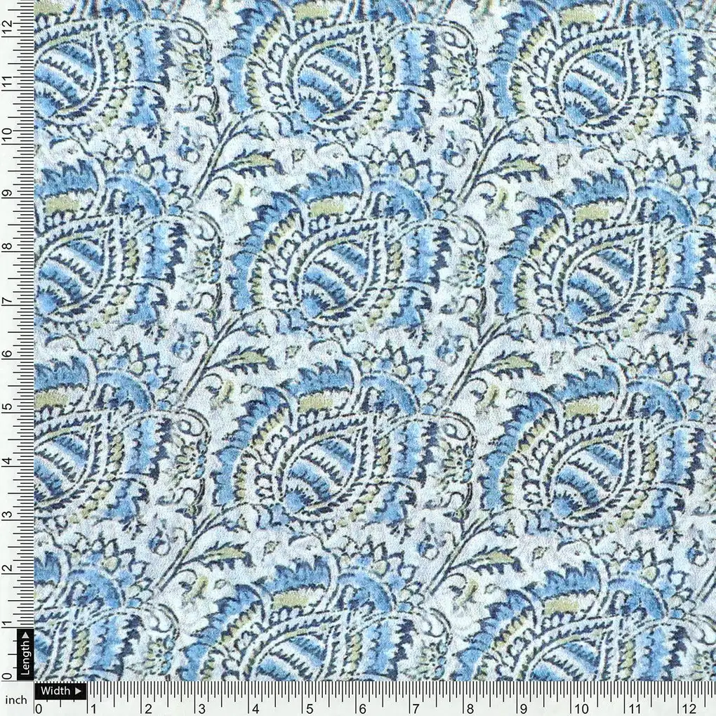 Innovative Art Of Leaves Digital Printed Fabric - Weightless - Image 4