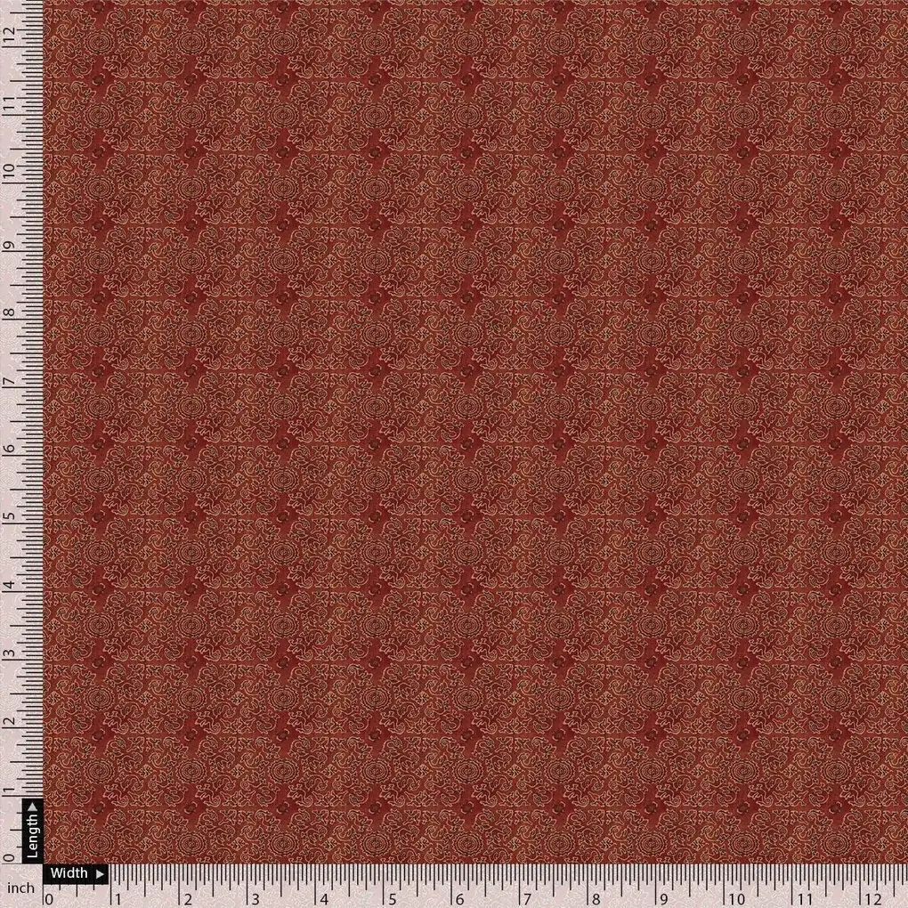 Innovative Birds Brown Colour Digital Printed Fabric - Kora Silk - Image 4