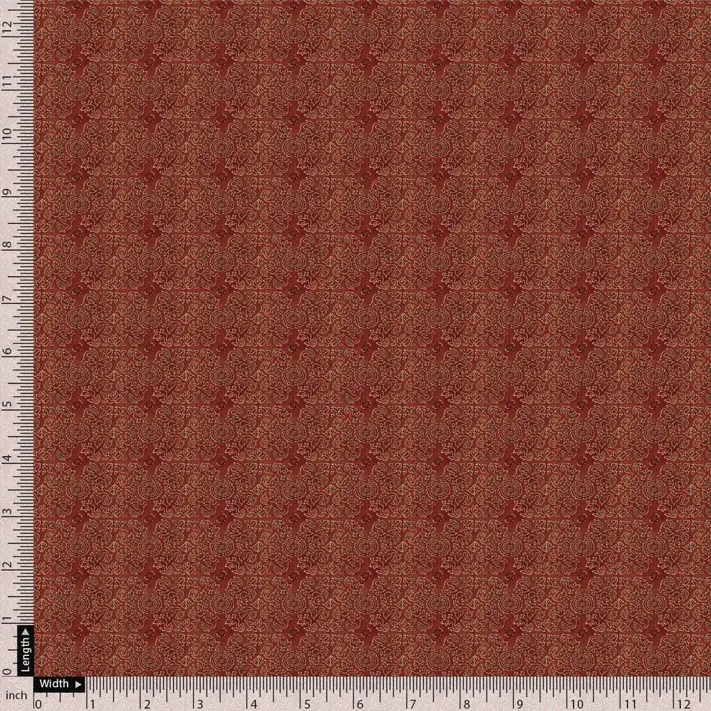 Innovative Birds Brown Colour Digital Printed Fabric - Rayon - Image 4
