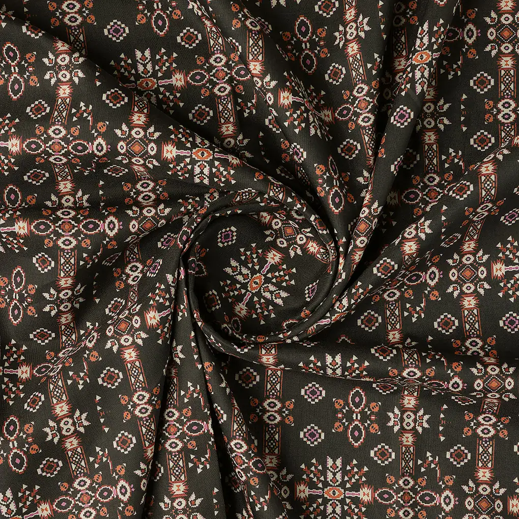 Invigorate Your Wardrobe with Muslin Fabric in Black Ajrakh Patterns - Image 2