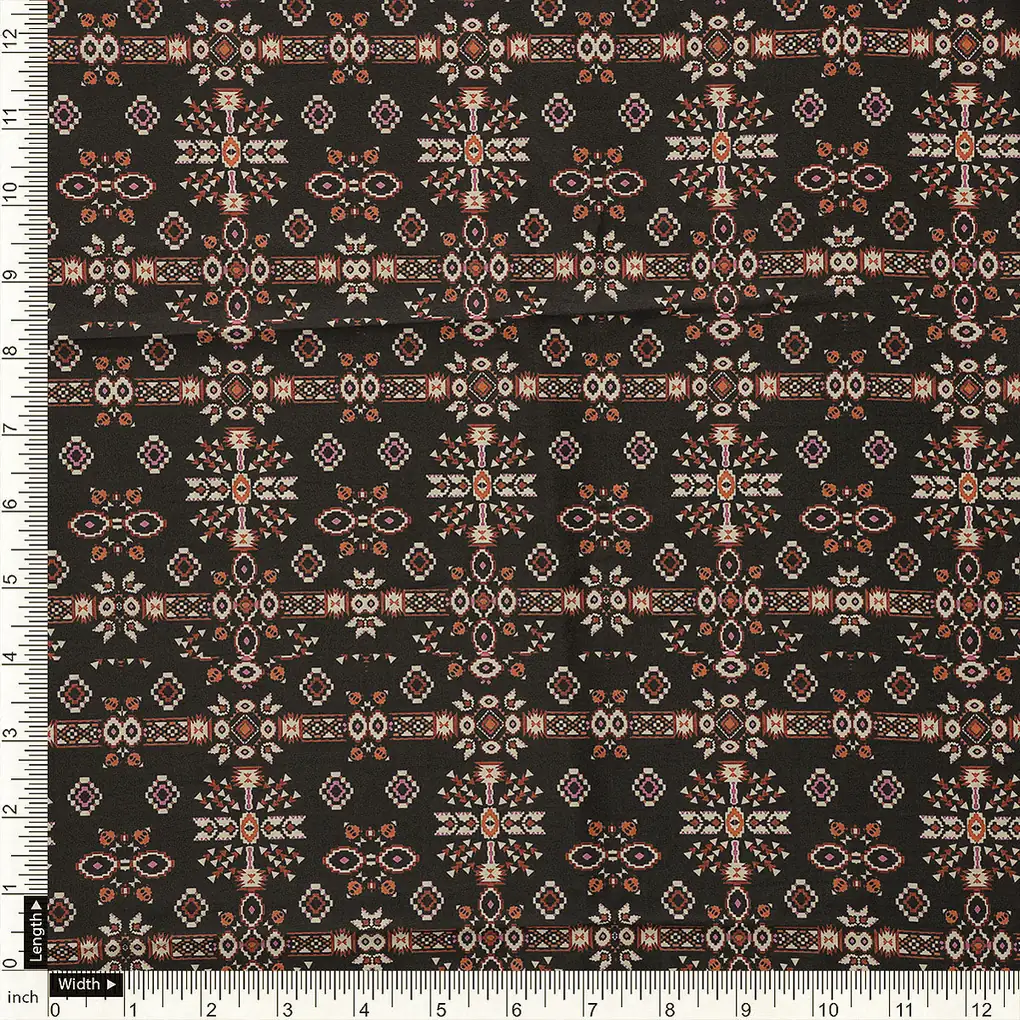 Invigorate Your Wardrobe with Muslin Fabric in Black Ajrakh Patterns - Image 4