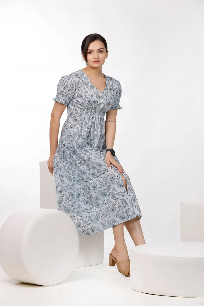 Paisley Print Dress - Image 4