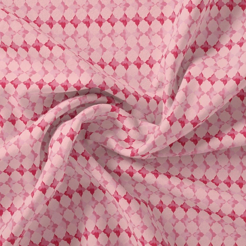 Lattice Star Patterns Digital Printed Fabric - Rayon - Image 3