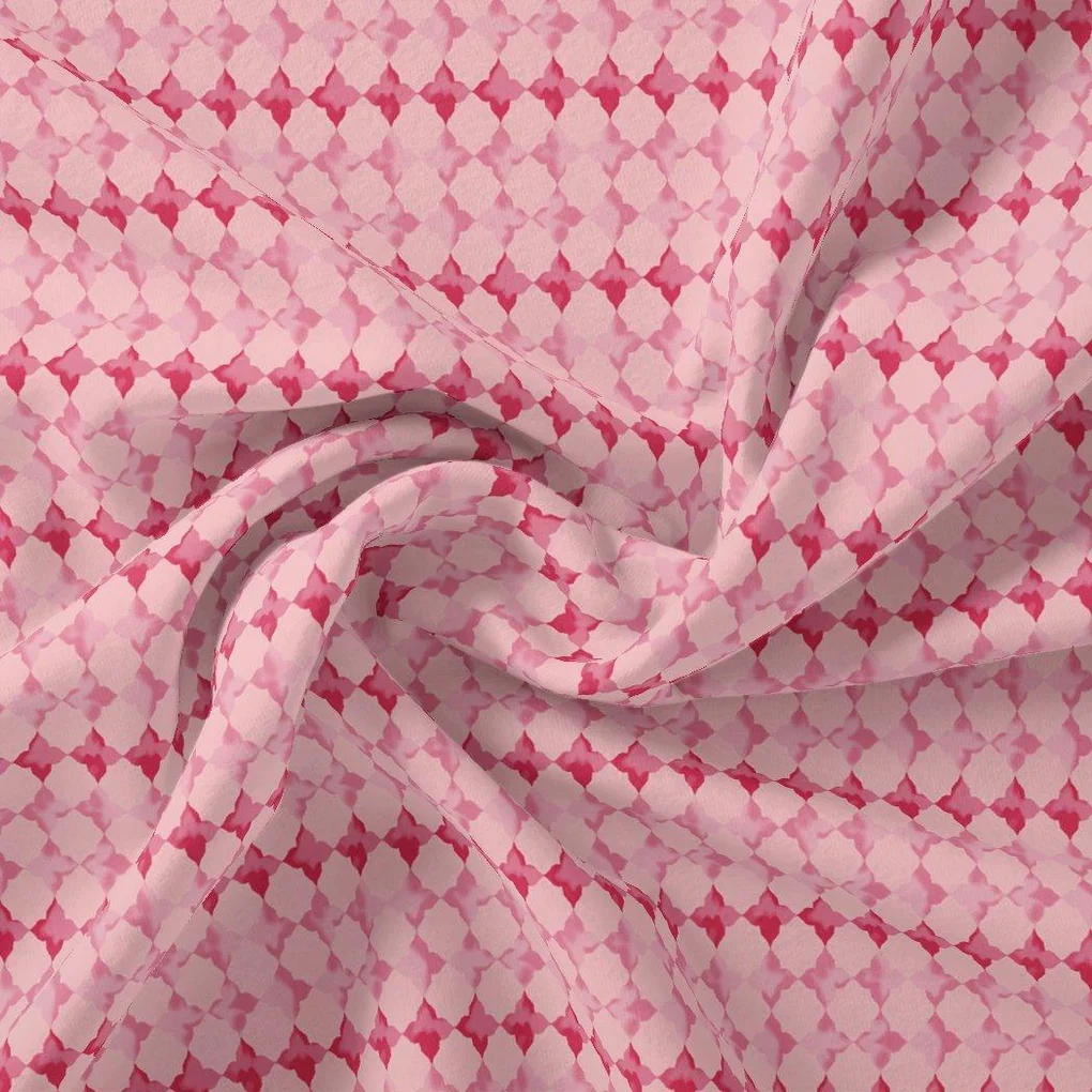 Lattice Star Patterns Digital Printed Fabric - Weightless - Image 3