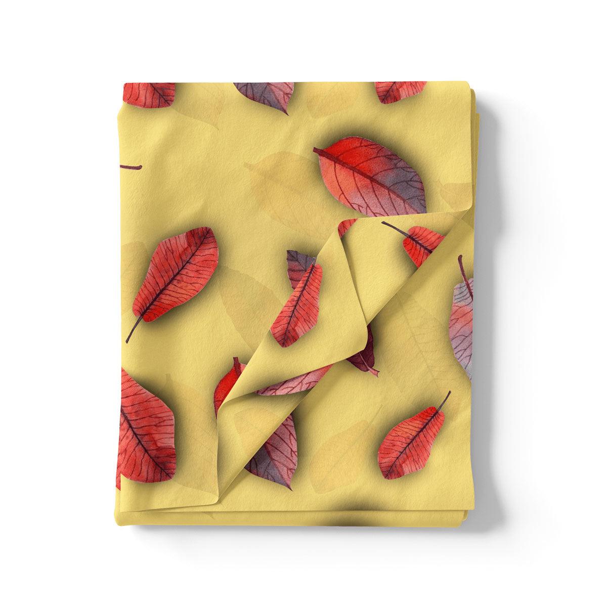 Lemon Drizzle Leaves Weightless Printed Fabric - Image 3