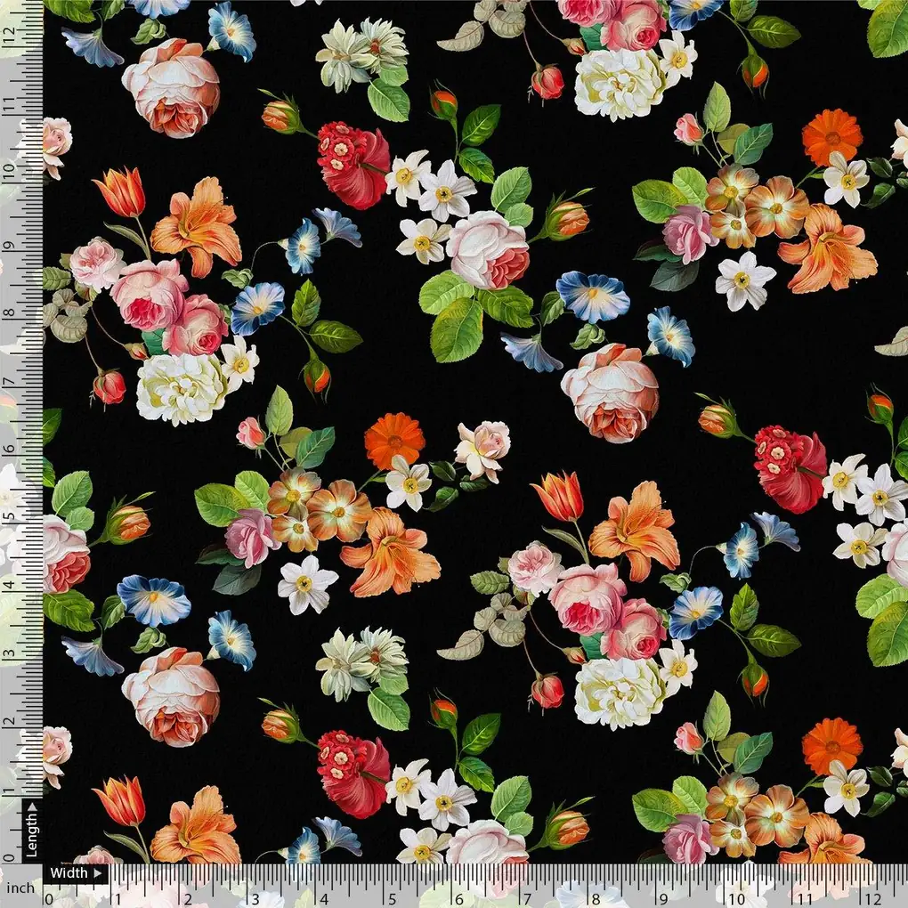 Liberty Small Floral Flower Digital Printed Fabric - Image 4