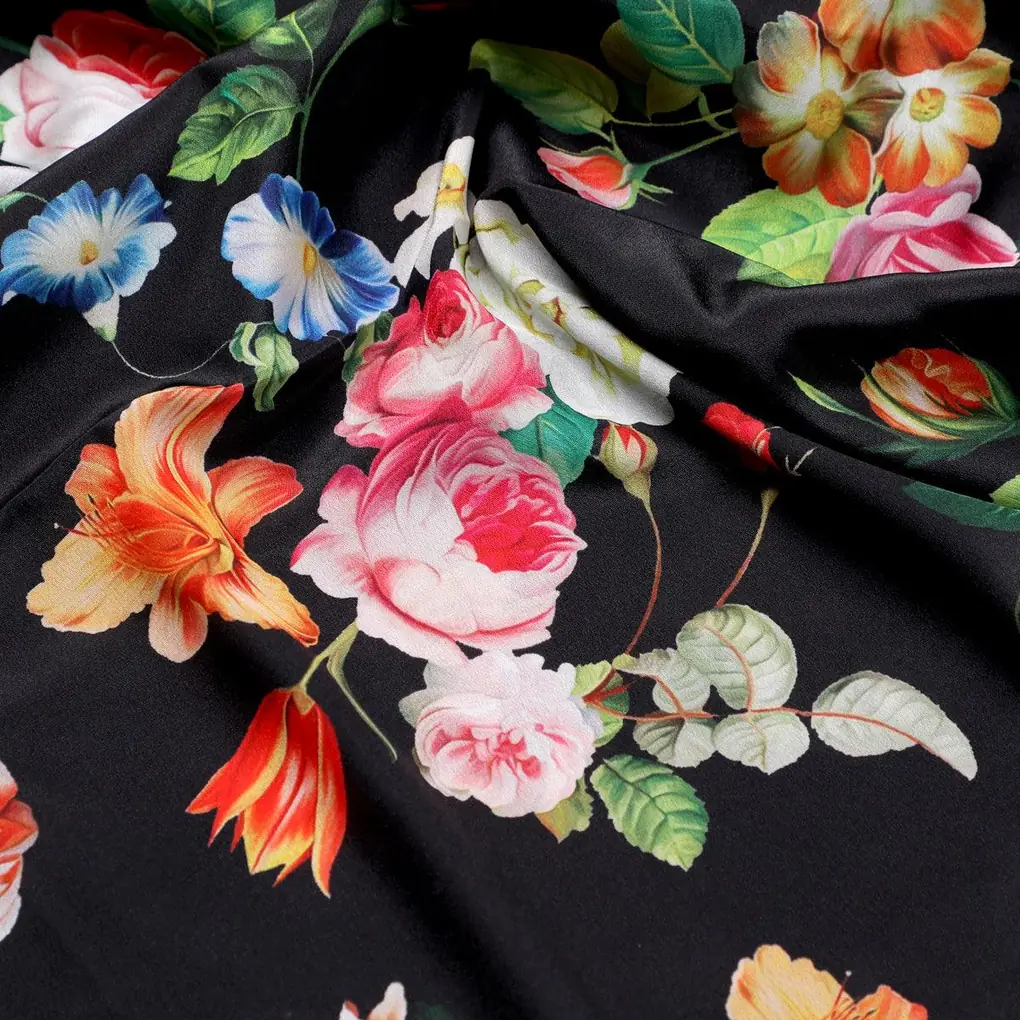 Liberty Small Floral Flower Digital Printed Fabric - Crepe - Image 3