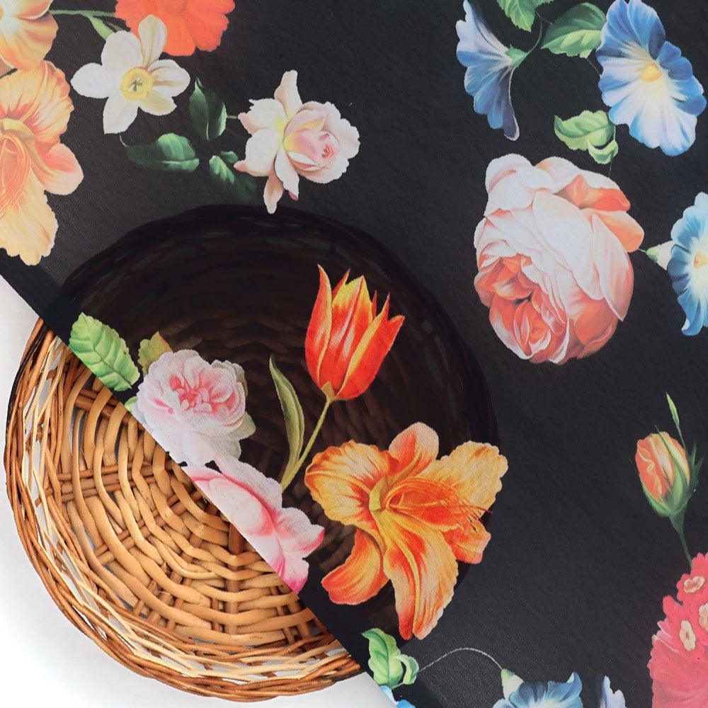 Liberty Small Floral Flower Digital Printed Fabric - Weightless - Image 2
