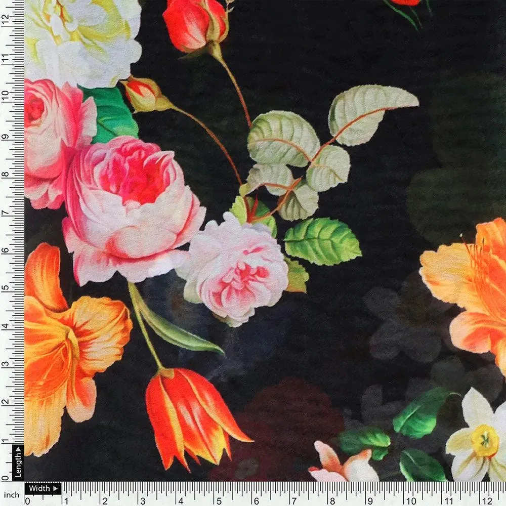 Liberty Small Floral Flower Digital Printed Fabric - Weightless - Image 4