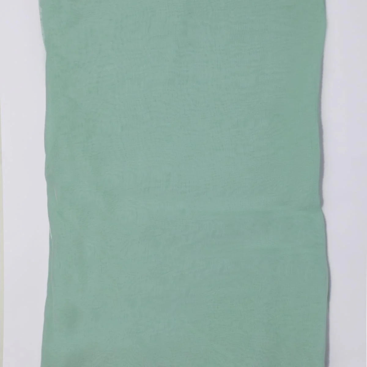 Light Pista Green Colour Pure Organza Plain Dyed Fabric - Image 4