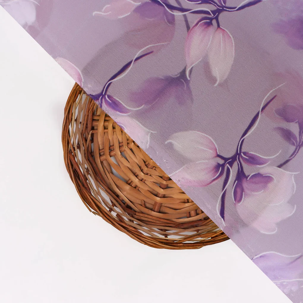 Light Purple Floral French Crepe - Image 3