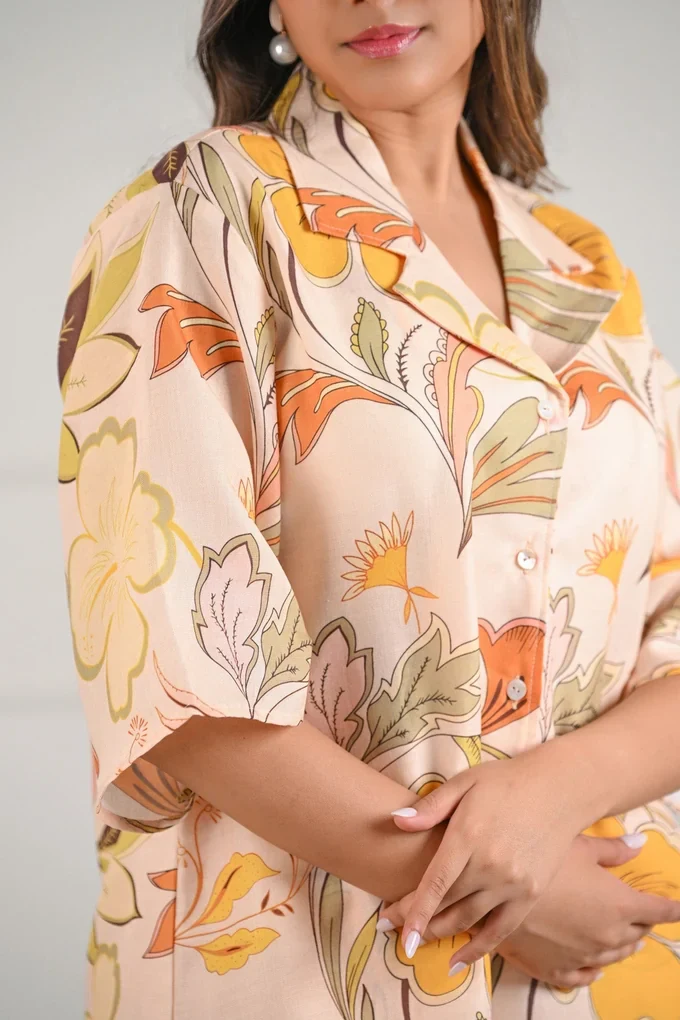 Linen Floral Co-ord Set - Image 3