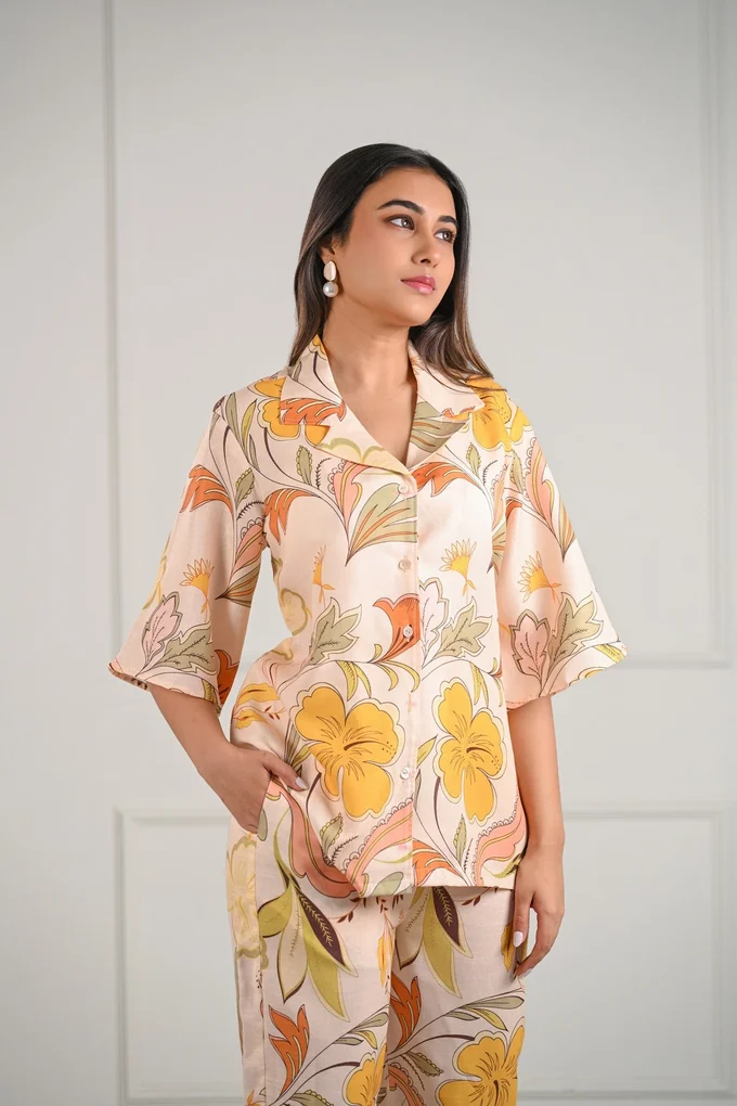 Linen Floral Co-ord Set - Image 4