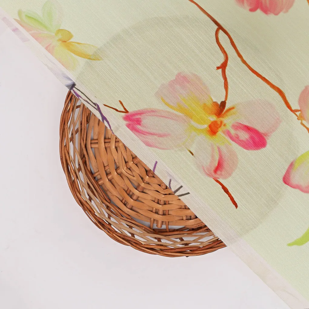 Linen Floral Printed Fabric - Image 3