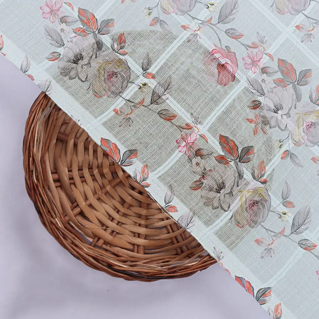 Lovely Linen with Decorative Flower Velly Design - Image 2