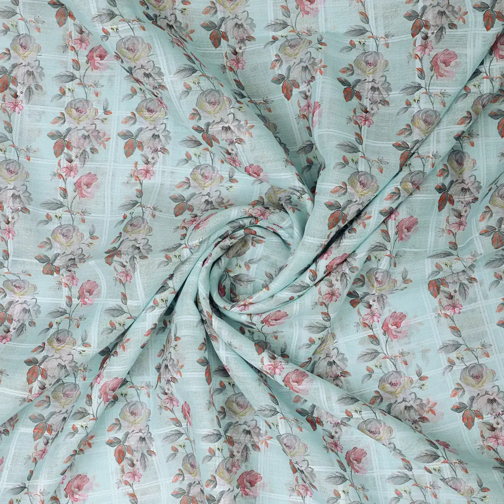 Lovely Linen with Decorative Flower Velly Design - Image 3