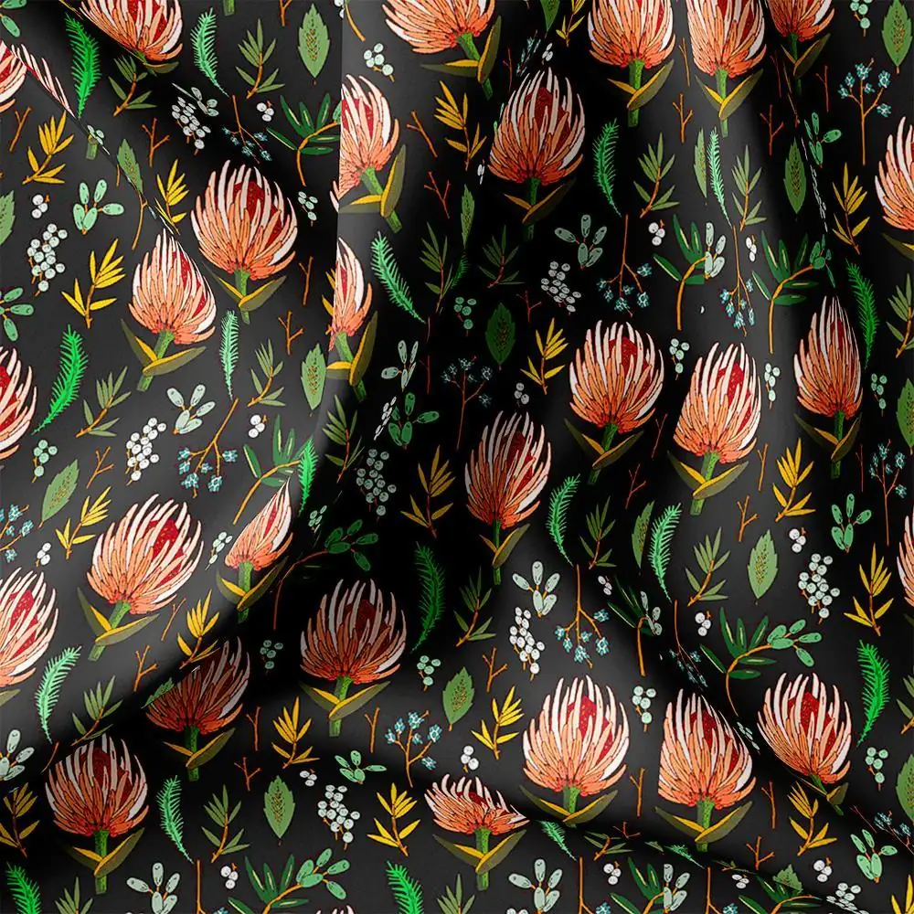 Lovely Lotus Digital Printed Fabric - Image 3