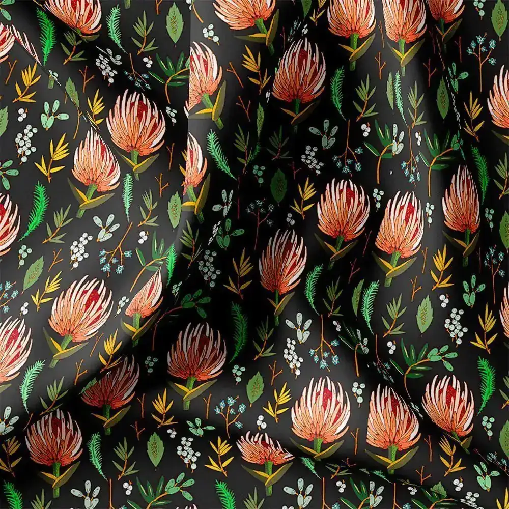 Lovely Lotus Digital Printed Fabric - Image 3