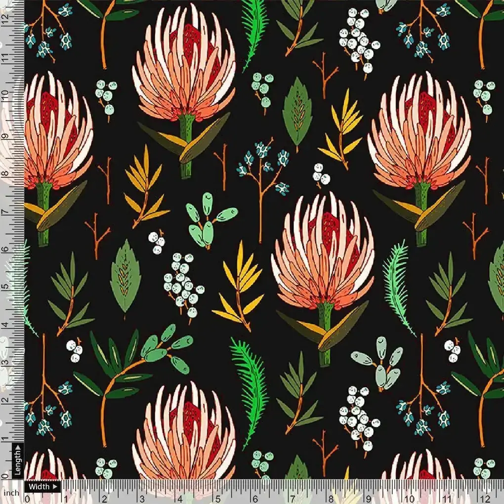 Lovely Lotus Digital Printed Fabric - Image 4