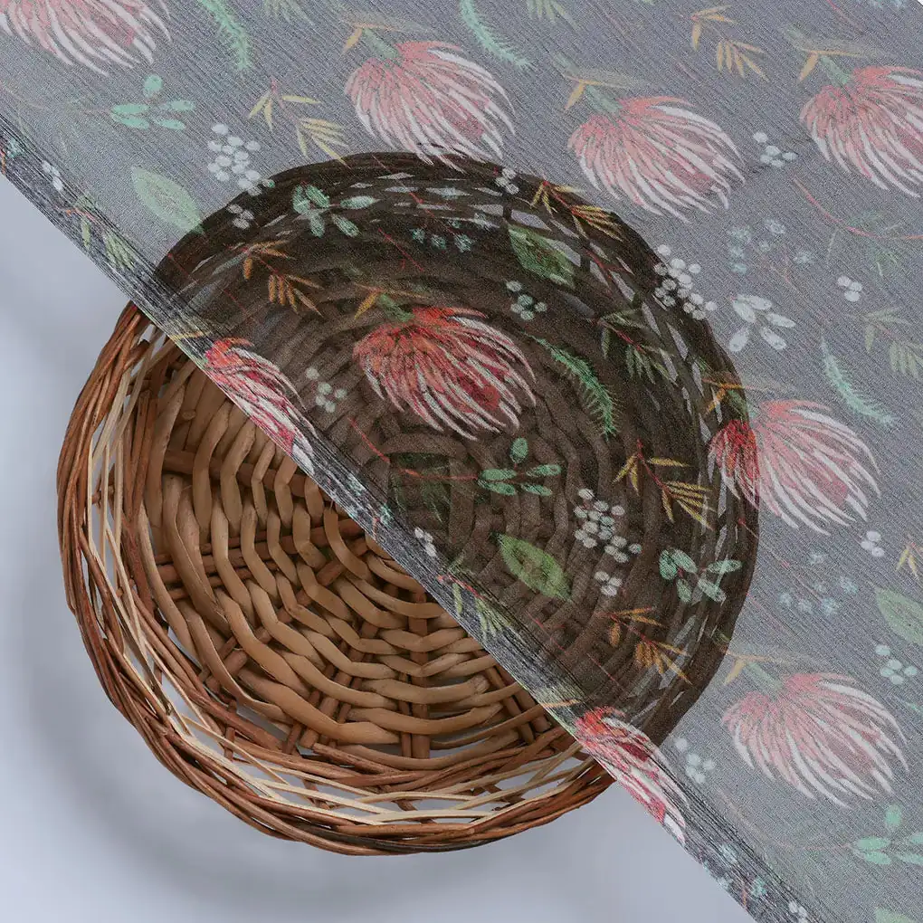 Lovely Lotus Digital Printed Fabric - Image 2