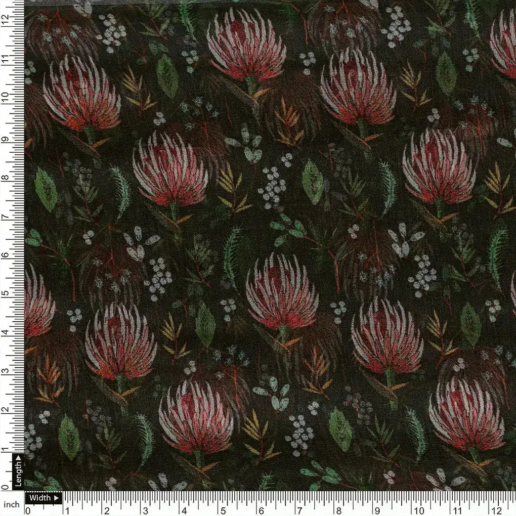 Lovely Lotus Digital Printed Fabric - Image 4