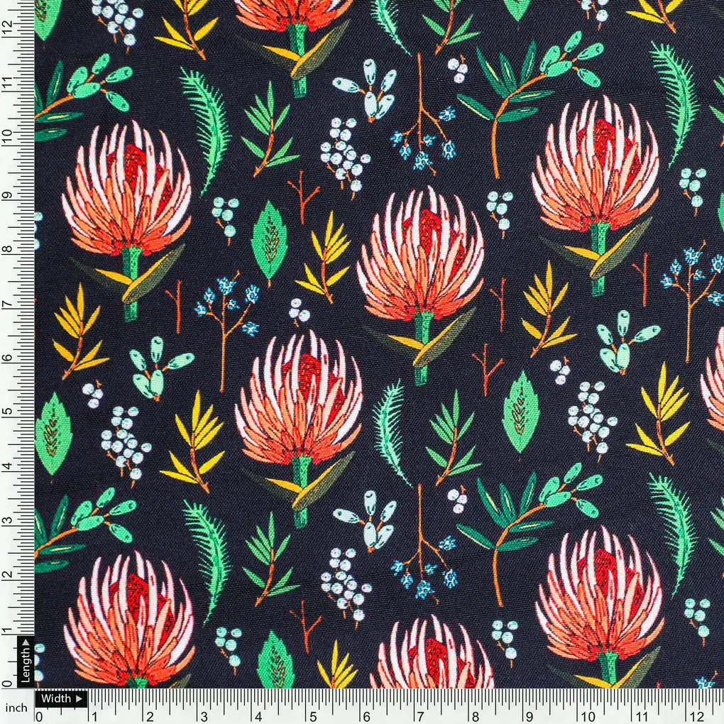 Lovely Lotus Digital Printed Fabric - Image 4