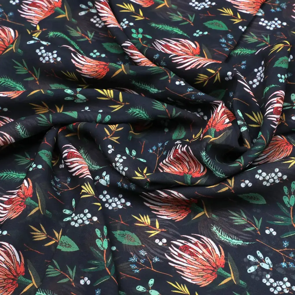 Lovely Lotus Digital Printed Fabric - Image 3