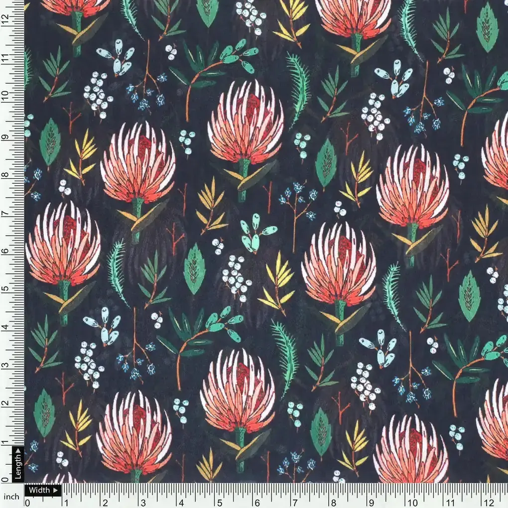 Lovely Lotus Digital Printed Fabric - Image 4