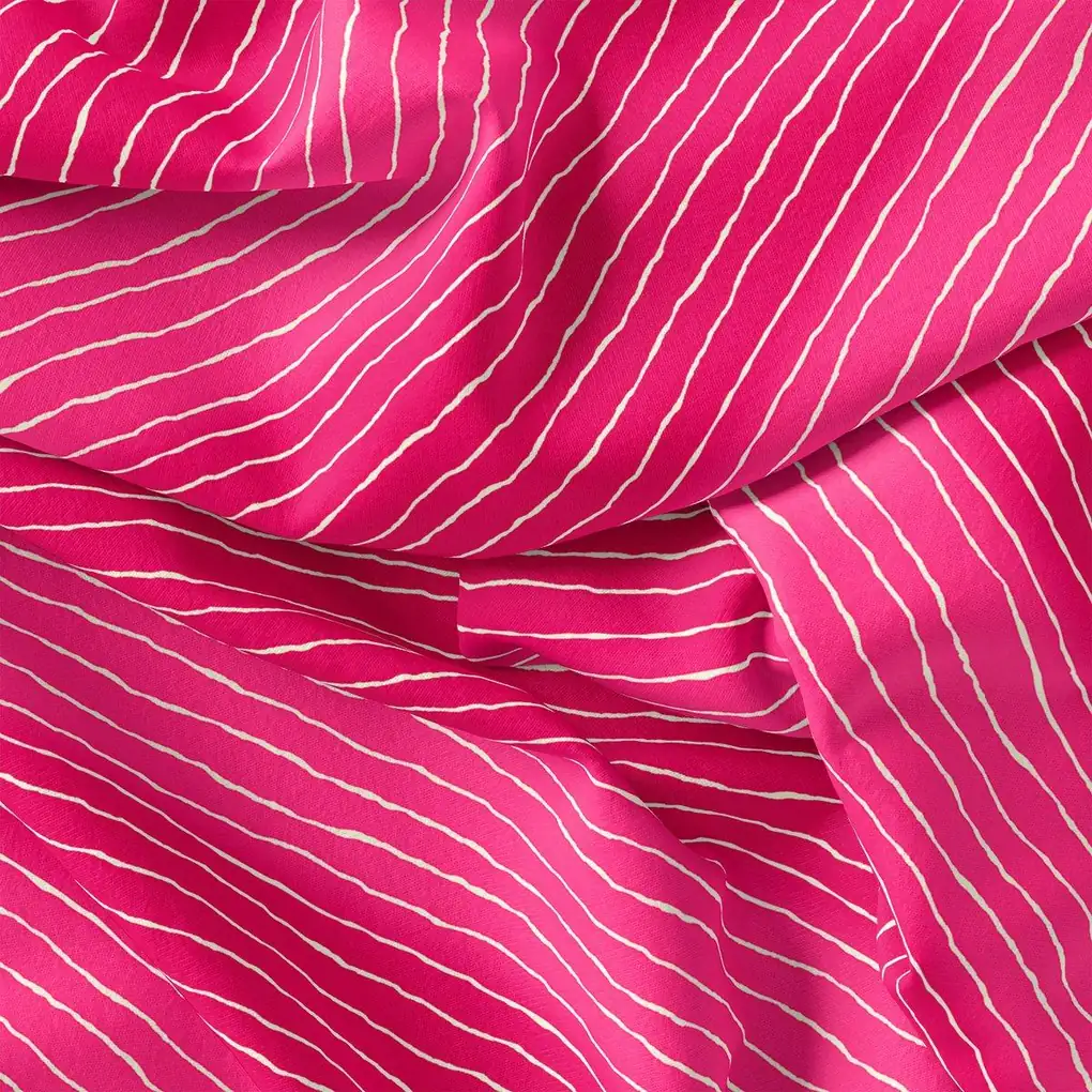 Lovely Pink Gradient Strips Wave Digital Printed Fabric - Image 3