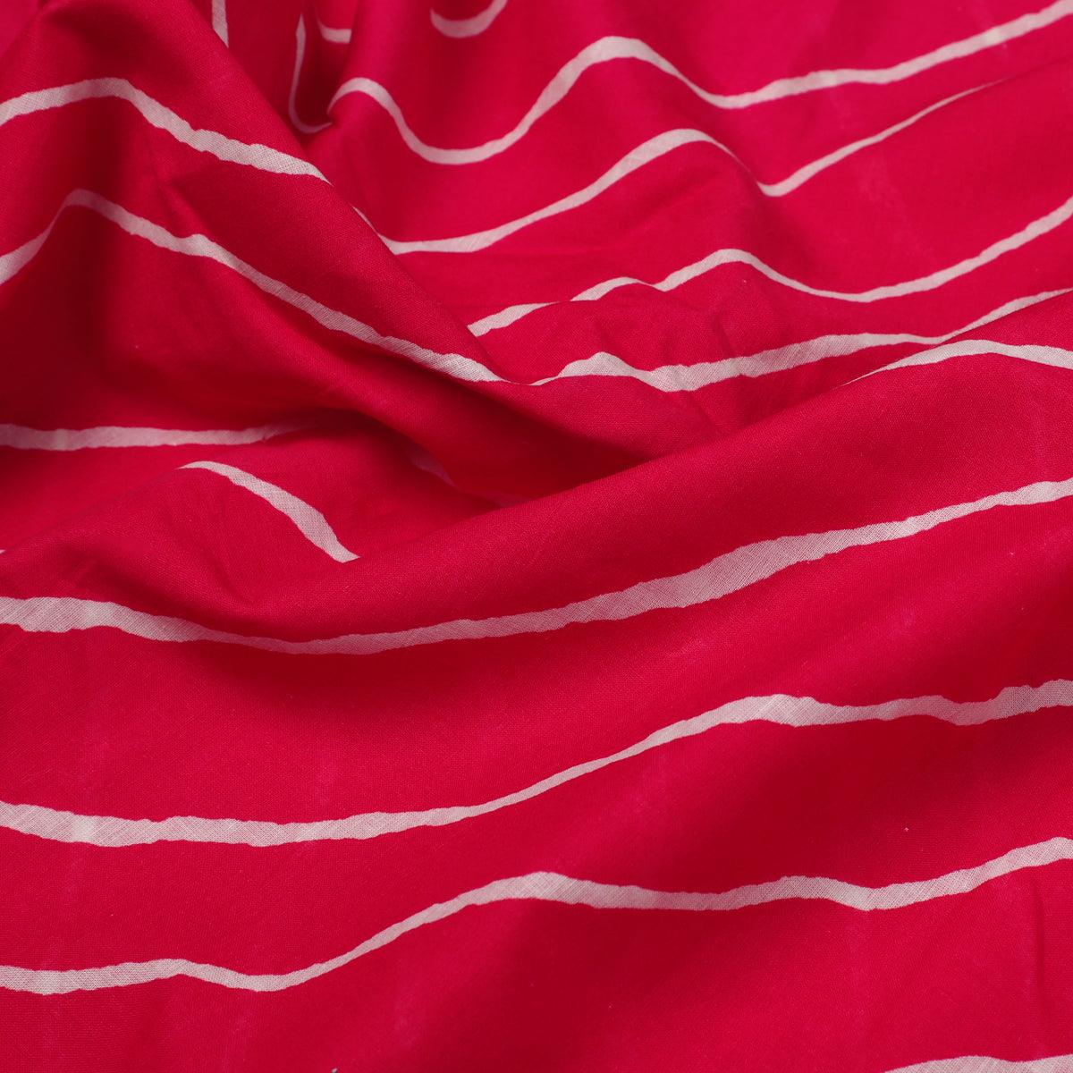 Lovely Pink Gradient Strips Wave Digital Printed Fabric - Pure Cotton - Image 3