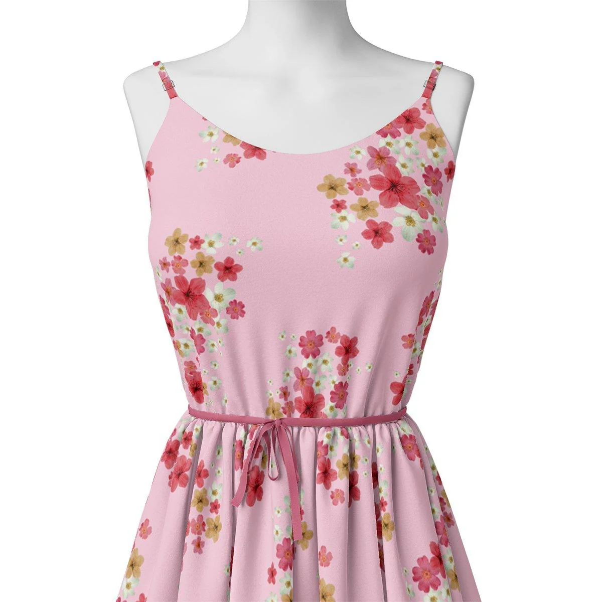 Lovely Pinkish Chintz Flower Digital Printed Fabric - Image 2