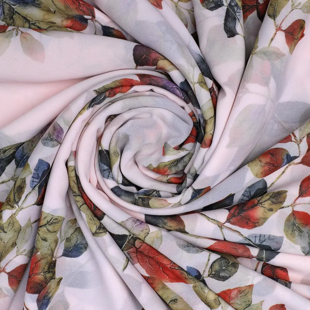 Lovely Small Goat Willow Leafs Digital Printed Fabric - Weightless - Image 2