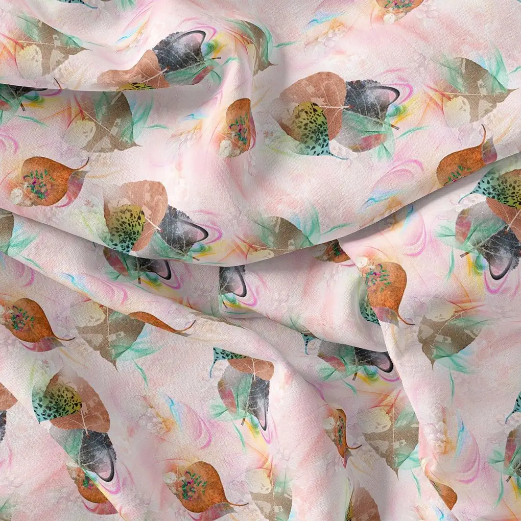Lovely Small Leaved Lime Digital Printed Fabric - Image 3