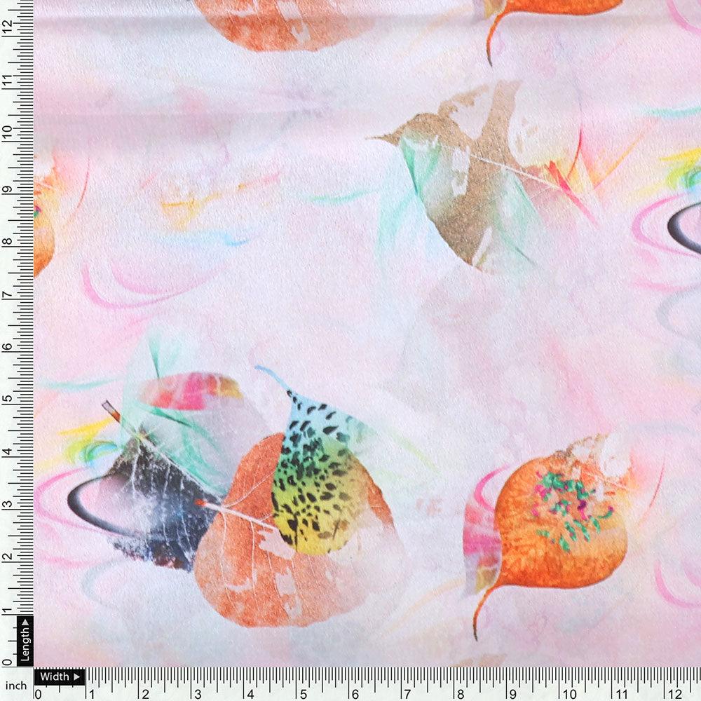 Lovely Small Leaved Lime Digital Printed Fabric - Crepe - Image 4