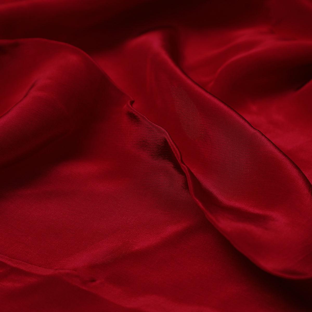Maroon Colour Pure Crepe  Plain Dyed Fabric - Image 3