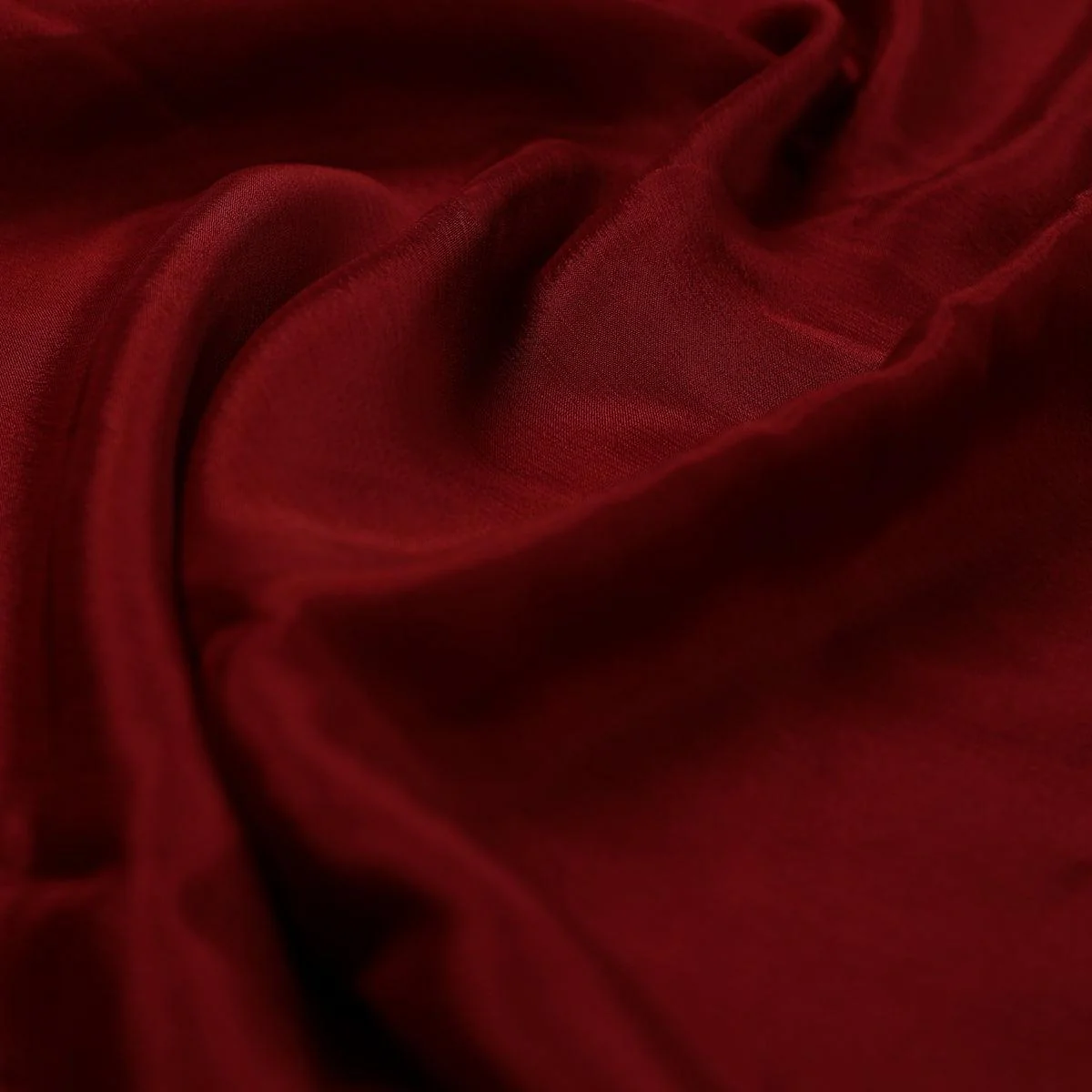 Maroon Colour Pure Chinon Plain Dyed Fabric - Image 3