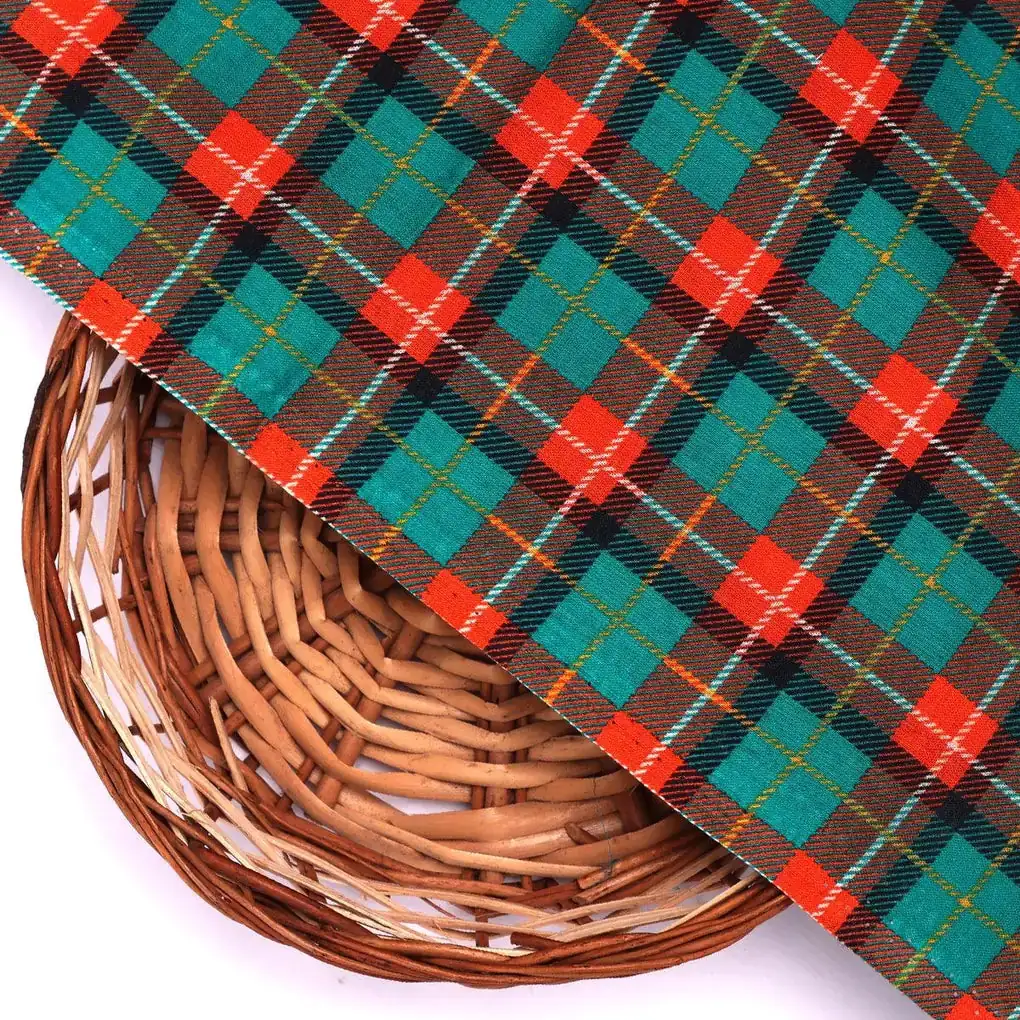 Mini Check Patterns Digital Printed Fabric - Pure Cotton - Image 2