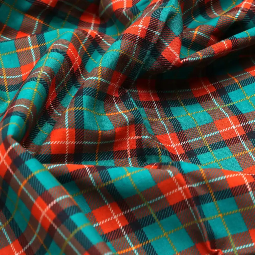 Mini Check Patterns Digital Printed Fabric - Pure Cotton - Image 3