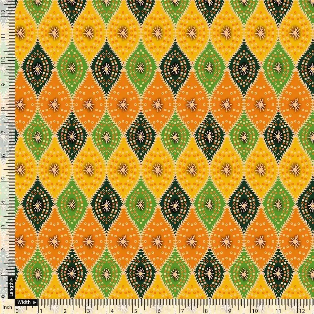 Mix Ogee Seamless Pattern Digital Printed Fabric - Weightless - Image 4