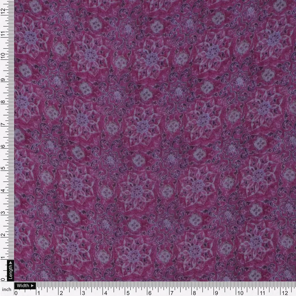 Modern Beautiful Sunflower Art Digital Printed Fabric - Pure Georgette - Image 4