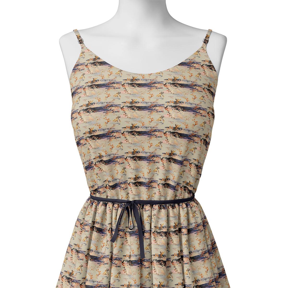 Modish Moss Decorative Weightless Printed Fabric - Image 2