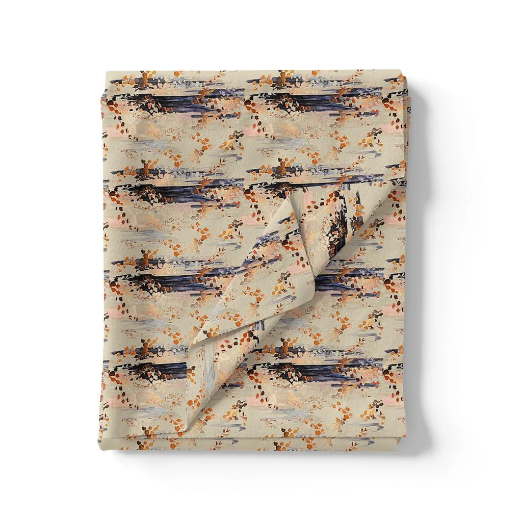 Modish Moss Decorative Weightless Printed Fabric - Image 3