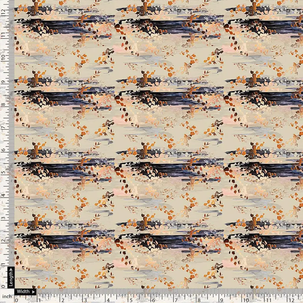 Modish Moss Decorative Weightless Printed Fabric - Image 5