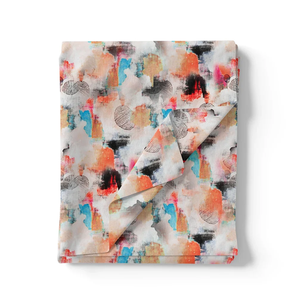 Morden Abstract Spotted Art Digital Printed Fabric - Image 3
