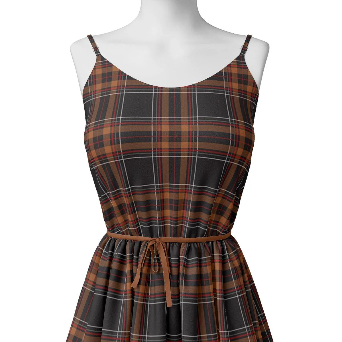 Morden Browny Checkered Digital Printed Fabric - Image 2