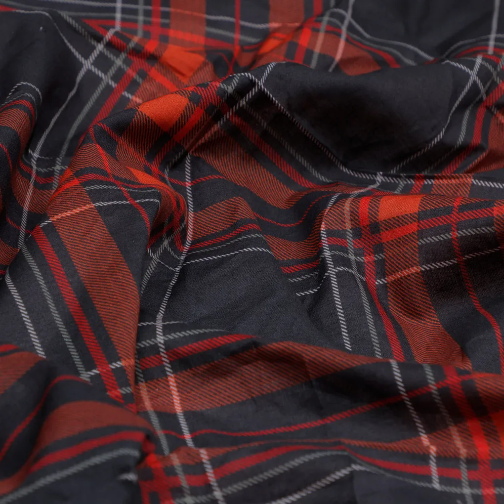 Morden Browny Checkered Digital Printed Fabric - Pure Cotton - Image 3