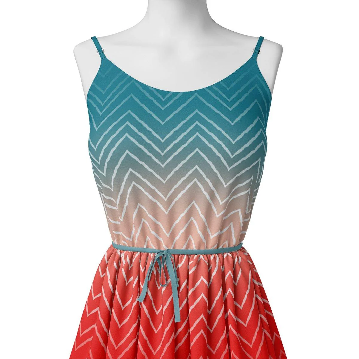 Morden Colours Of Zigzag Digital Printed Fabric - Image 2